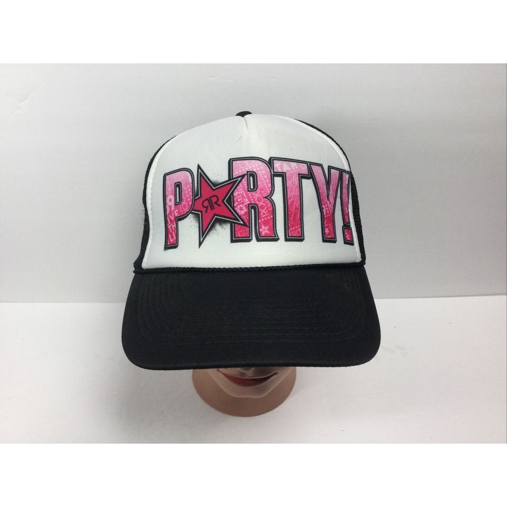 Rockstar Energy Drink Party Hat Trucker Baseball Cap‎ One Size Snapback Mesh